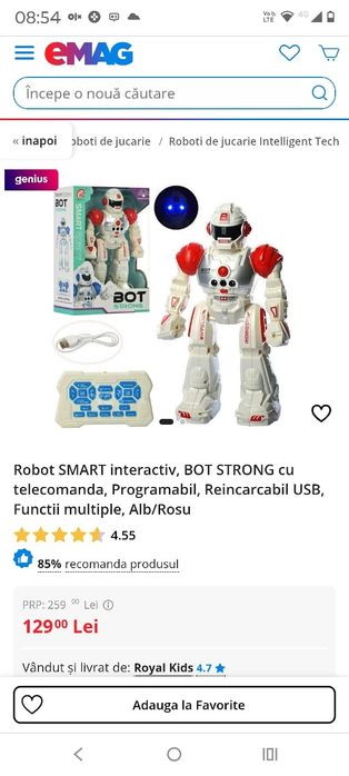 Robot smart interactiv bot strong