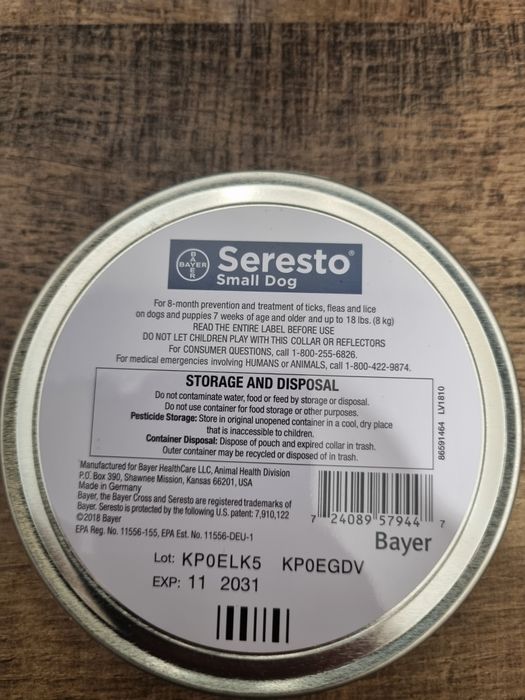 Противопаразитна каишка за  куче под 8кг.