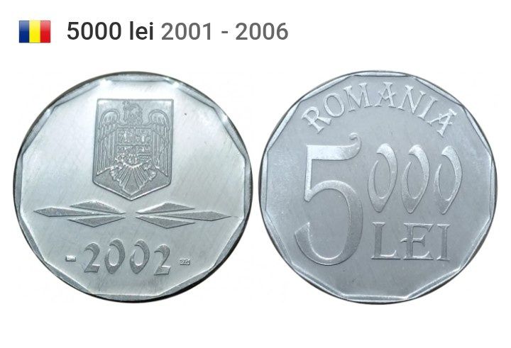 Monedă 5000 Lei 2002