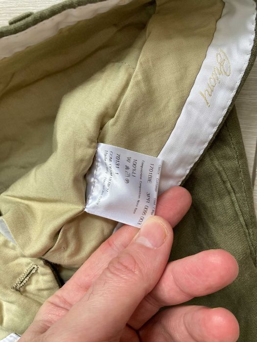 Brioni linen pants мъжки ленен панталон лен размер 52
