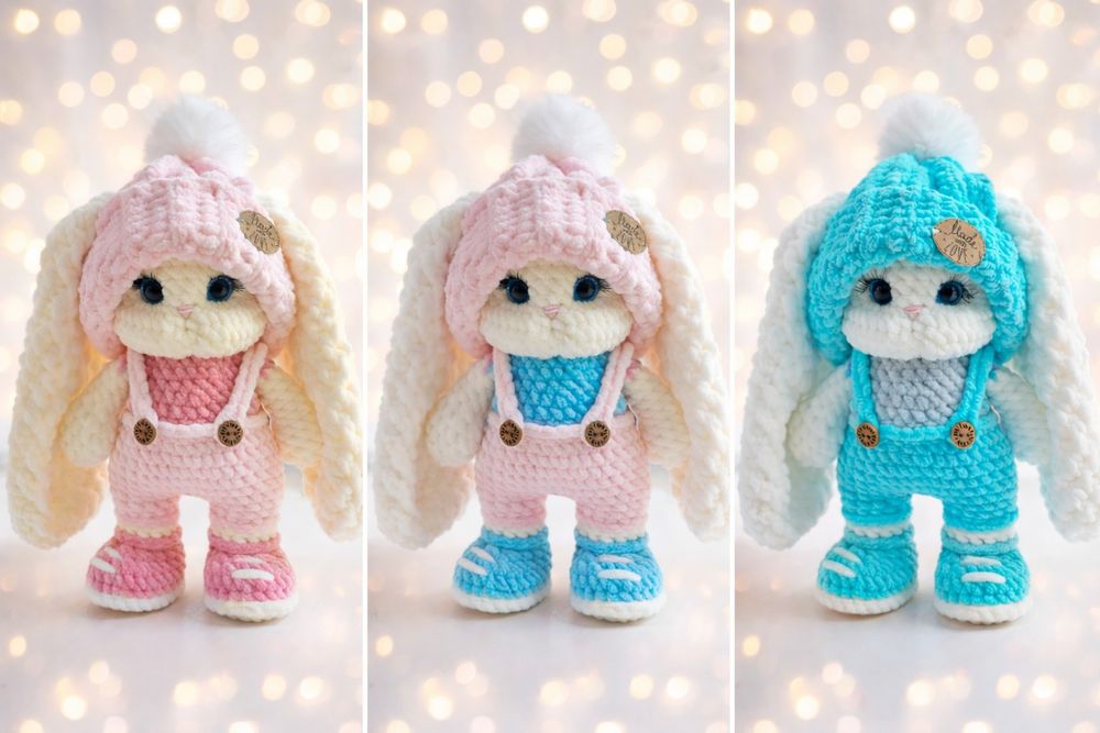 Вязаный зайчик игрушка