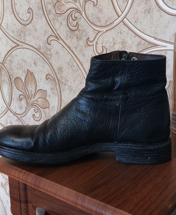 Сапоги мужские, кожа.