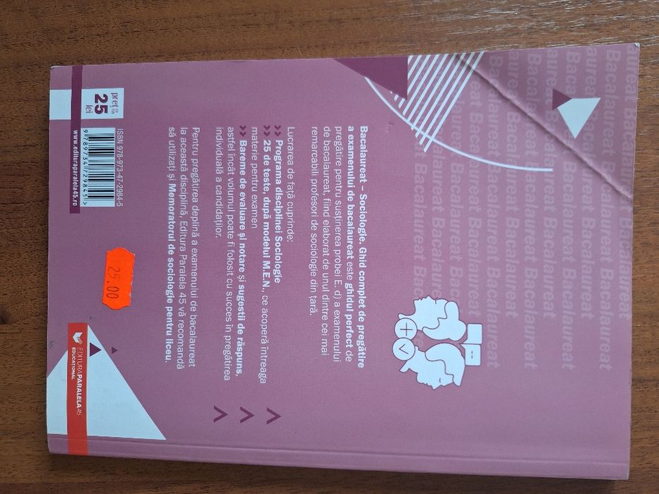 Sociologie Ghid de pregătire BAC 2025 +Manual sociologie