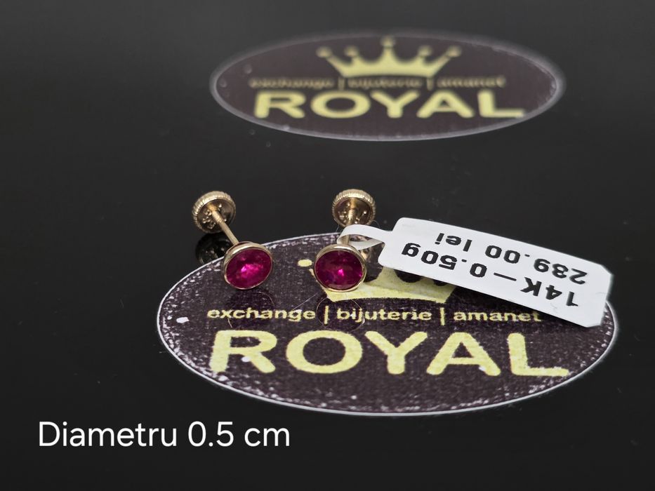 Bijuteria Royal: Cercei aur 14k/0.50 gr