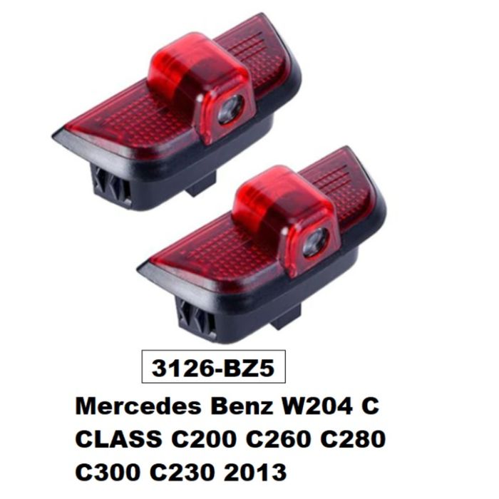 Плафони за врати с лого Mercedes W204 LED 2бр, логопроектор за Мерцедес