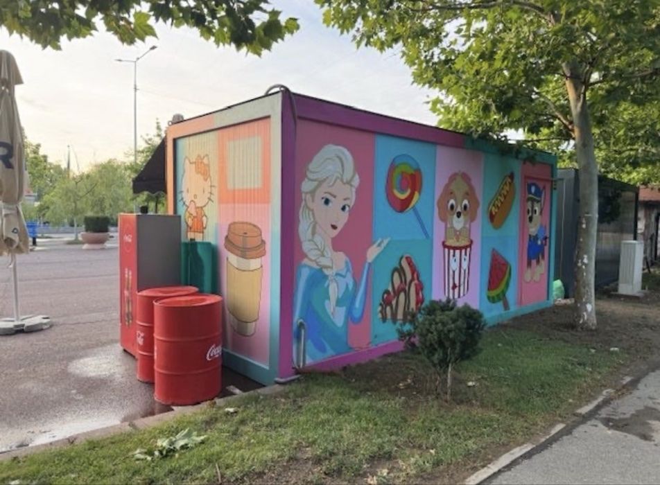 Container 6*2.5 cu dotari clatitarie/streetfood/fastfood/horeca