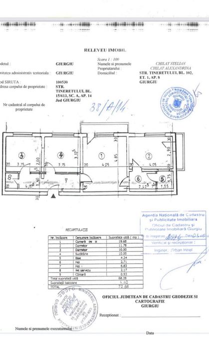 Apartament 3 camere Giurgiu