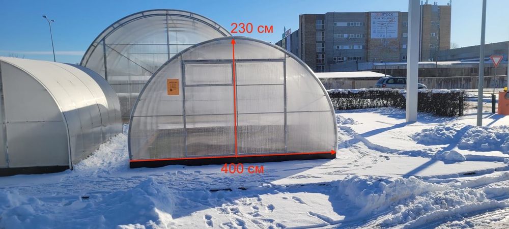 Поликарбонатна Оранжерия SUNNY Avant 4х4х2.3 метра ДхШхВ, 16 кв м