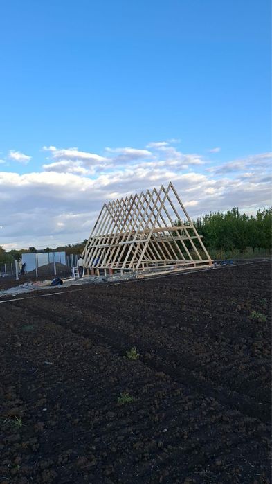 Teren plus structura Cabana A frame Budeni/comana