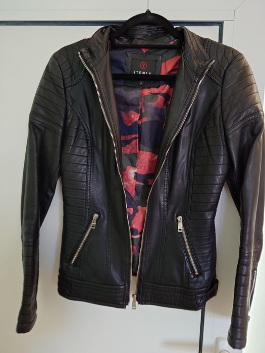 Кожено яке тип biker