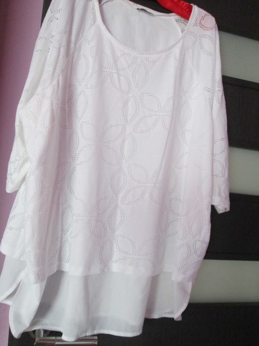 bluza eleganta alba dantelata dame XL