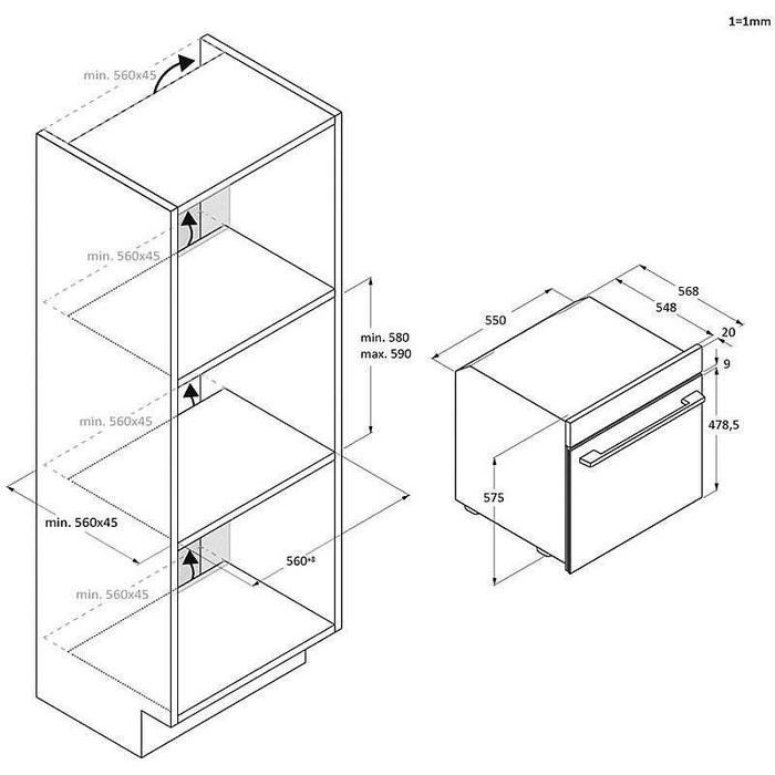 А++ Нова фурна за вграждане Candy 78 литра с пиролиза и WI FI