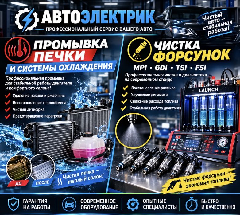Промывка Печка,Система охлаждения.Форсунка.