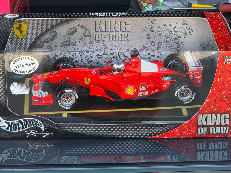Macheta Auto 1/18 Hotwheels Ferrari F2000 King Of Rain Michael Schumacher