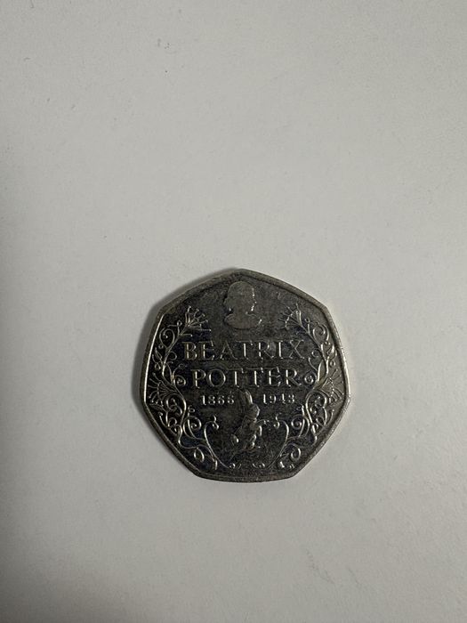 Moneda 50 pence “Beatrix Potter”
