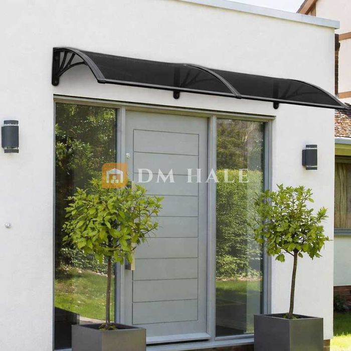 НОВО Навес за Врата/Прозорец 100х240см, Черно-Тъмно Сиво