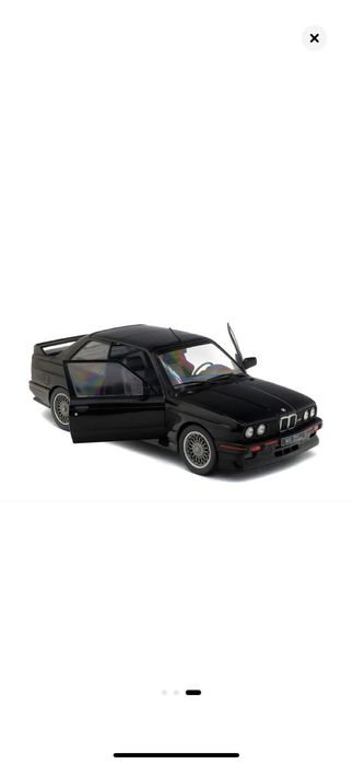 Macheta auto BMW E30 M3 Sport Evo 1990 negru, 1:18 Solido