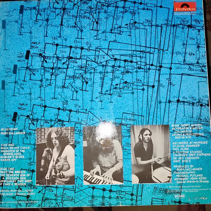 виниловая пластинка Rory Gallagher.  Blueprint.