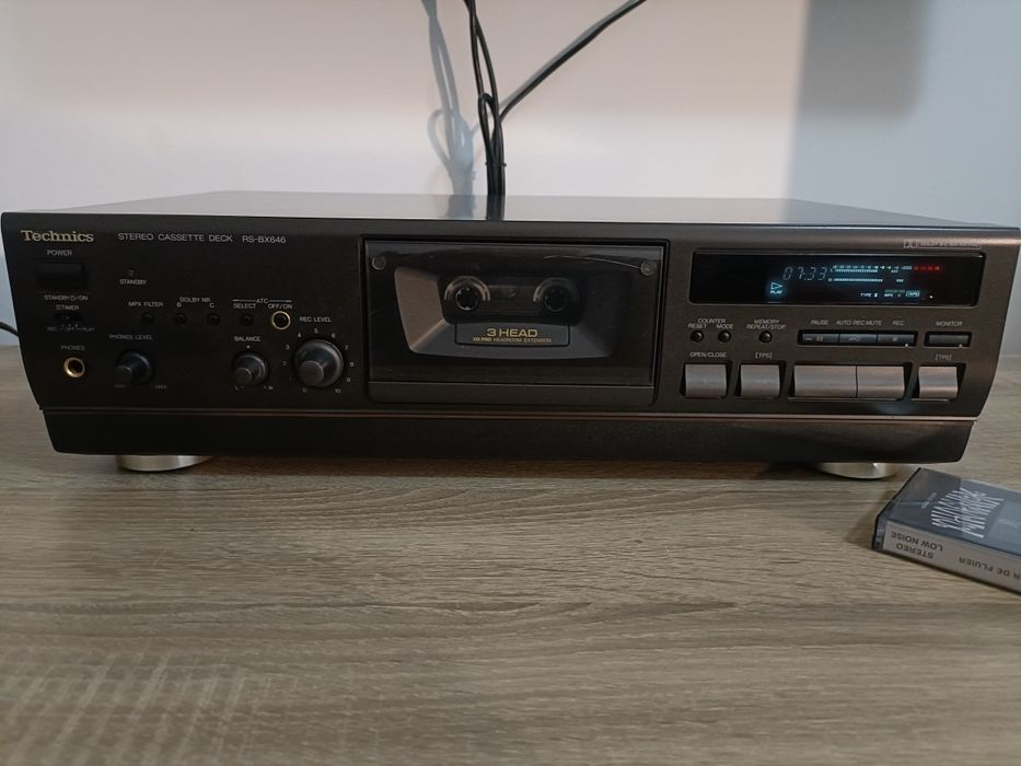 Technics RS BX 646, stereo cassette deck 3 capete, perfect funcțional