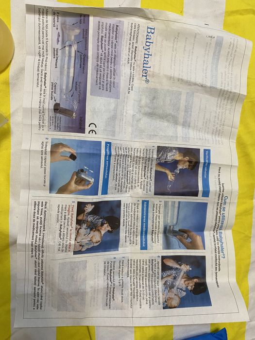 Babyhaler dispozitiv aerosoli copii