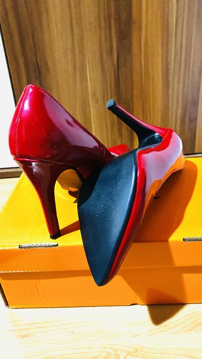 Pantofi Stiletto, Rosu, nr. 35