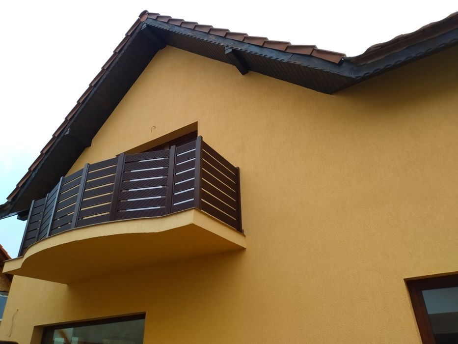 Balcoane aluminiu vopsit in camp electrostatic