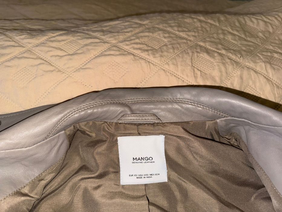 Яке Mango естествена кожа