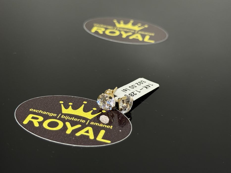 Bijuteria ROYAL : Cercei AUR 14 NOU / 1.28 GR