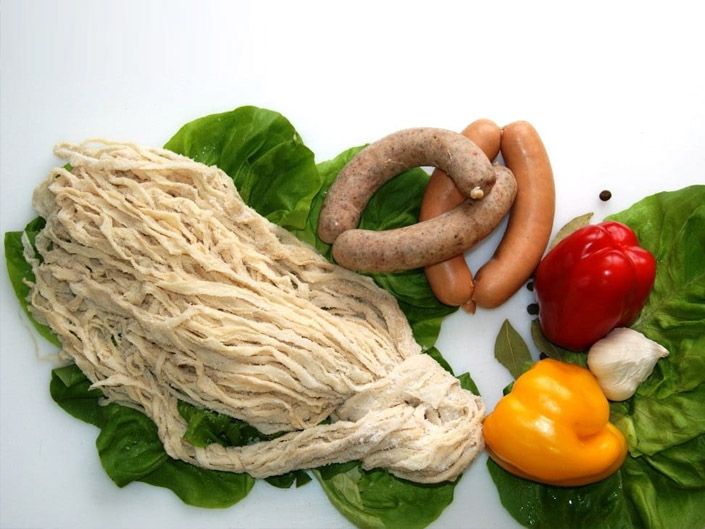 Натуральная колбасная оболочка, черевы, кишки.