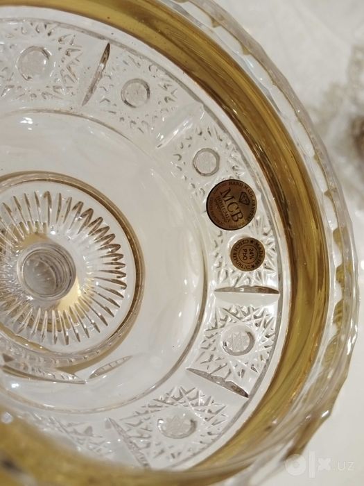 Original Bohemia Crystal (Czech Republic) Qo‘l mehnati, oltin bezakli
