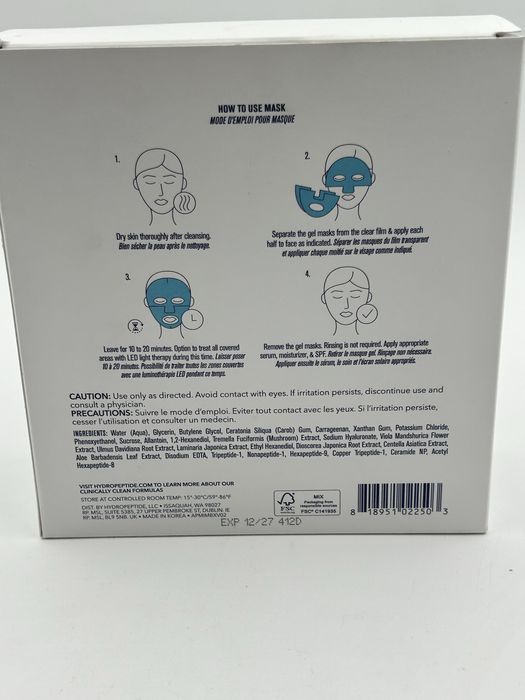 Хидрогелевата маска HydroPeptide Moisture Infusion Mask