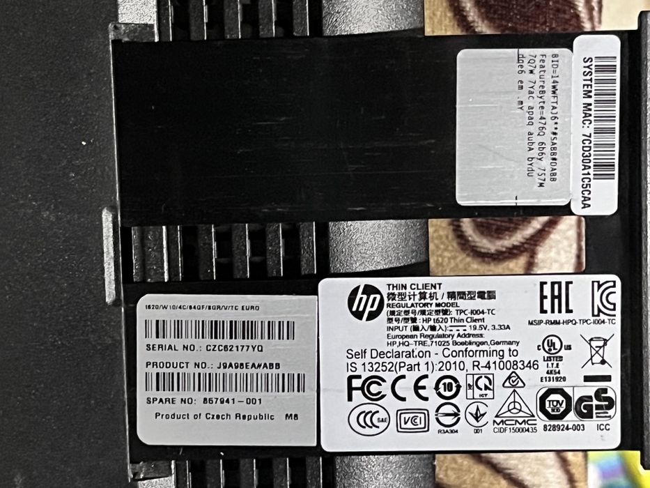 Mini PC HP T620 - 8GB RAM, 64GB SSD, Windows 10, Silentios
