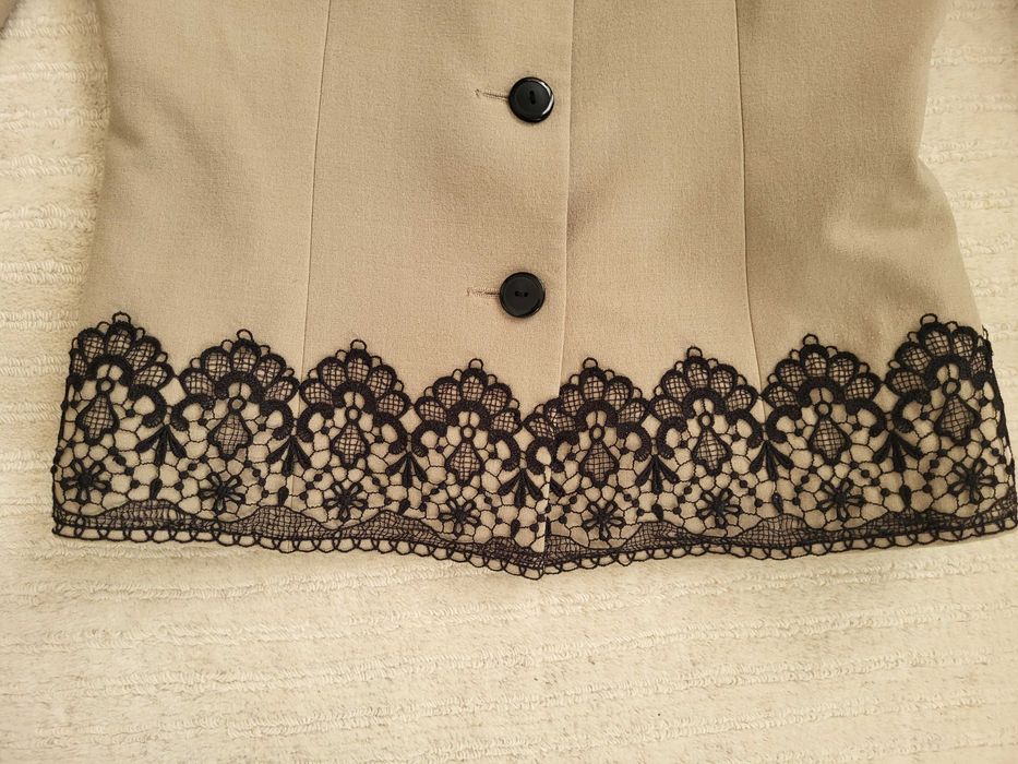 Sacou bej, office-elegant, marimea 38-S/M, Marca Mathilde