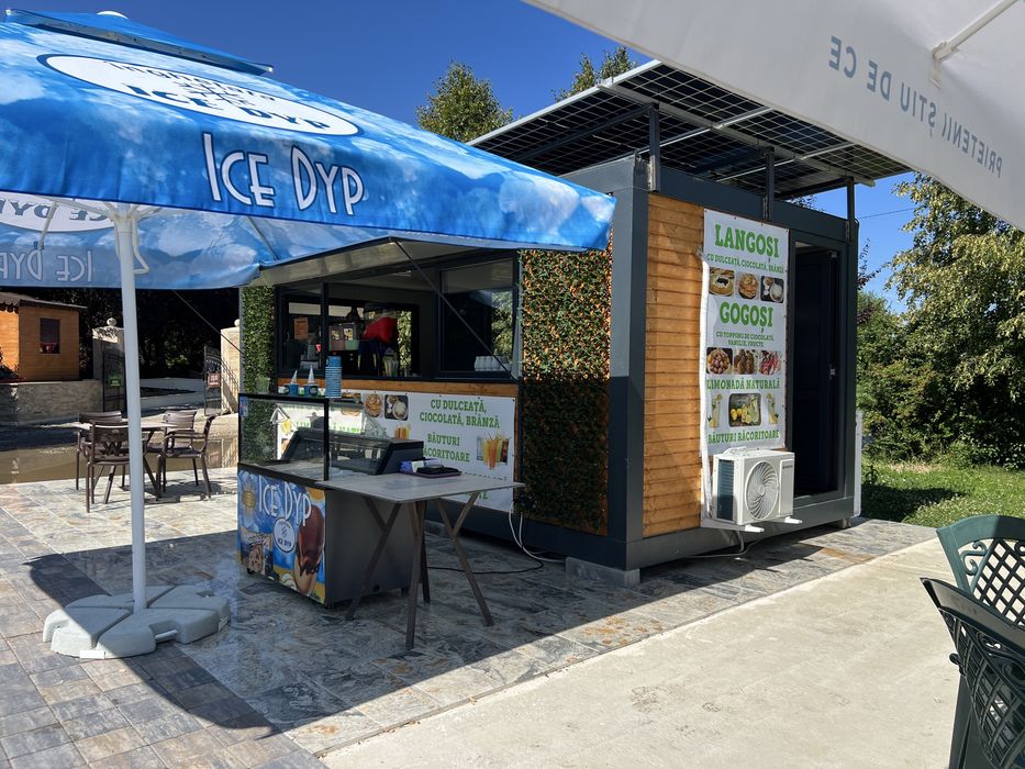 Container comercial 3x6 m – Food Truck / Fast-Food / Cofetărie – 7.500 €