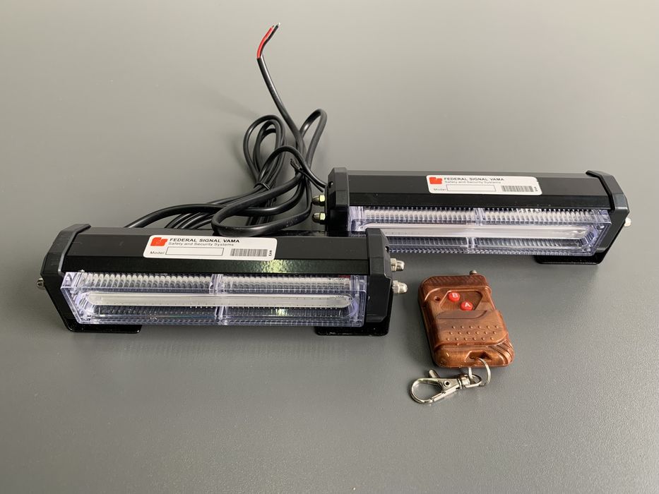 Stroboscoape auto LED grila galben/albastru, wireless - COB
