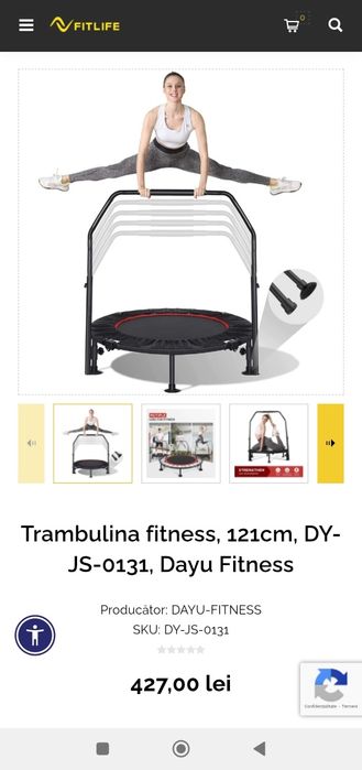 Trambulina fitness , 121 cm, DY-JS-0131, Dayu Fitness