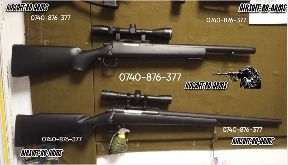 Pusca Airsoft M61/M52 FullMetal Luneta+Bile PutereMAXIMA 6,4j