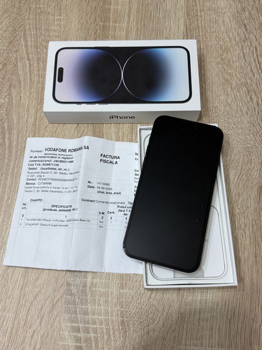 iPhone 14 Pro Max ,Liber rețea,Impecabil , Factura