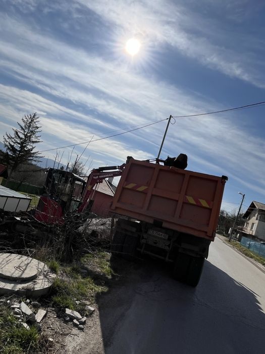 Услуги с мини багер, бобкат и самосвал с кран!