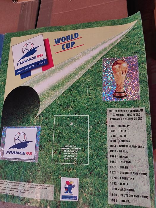 Album original Panini – Campionatul Mondial de Fotbal France 1998
