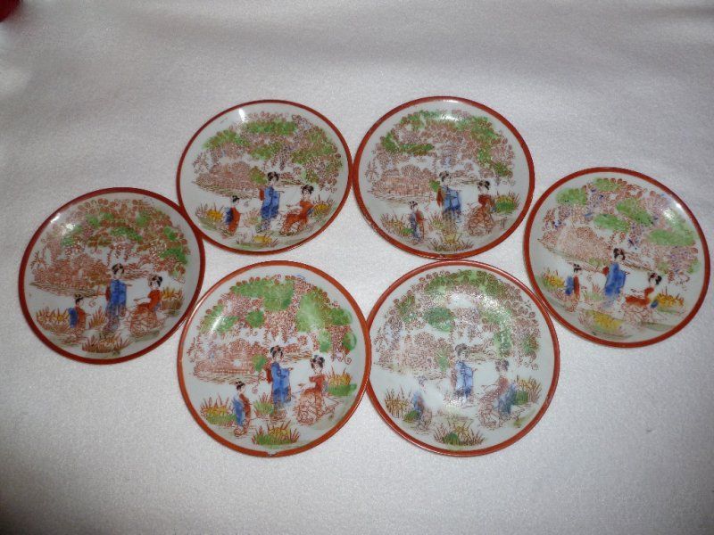 Китайски сервиз от 6 чинийки, китайски порцелан