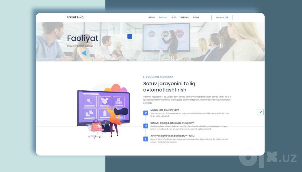 Veb Sayt Tayyorlash | Lid (lead) forma | Lending | Internet Magazin