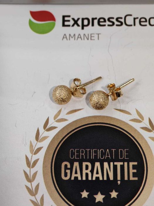 (Ag44 B6574.2) Cercei aur 14k 1.31g