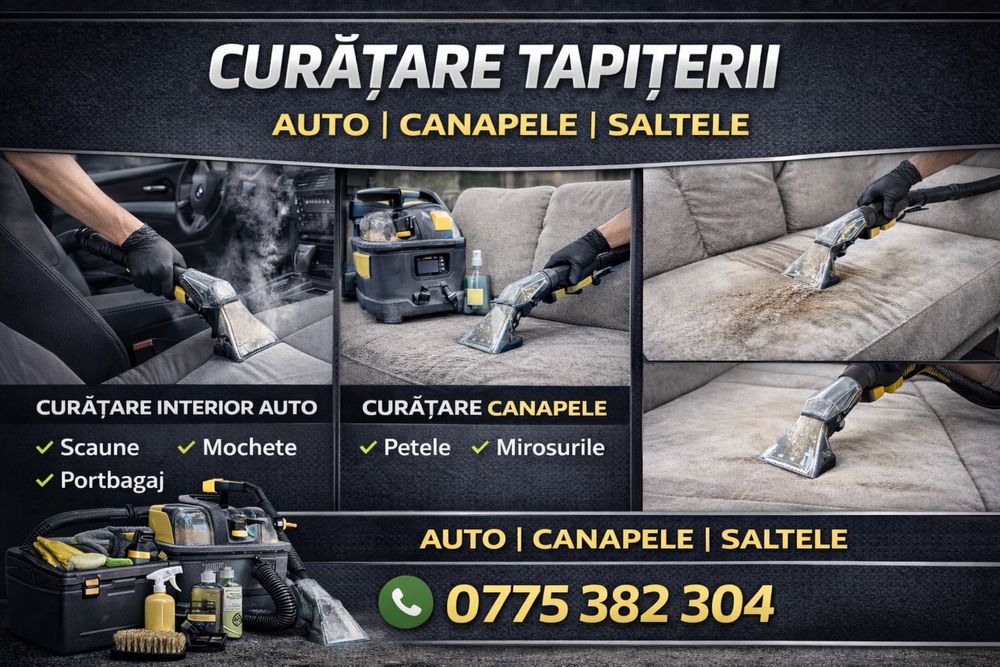 Curatare tapiterii auto/canapele detailing