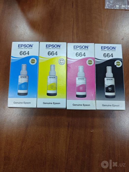 Оригинальные чернила Epson 664, 70 мл — 4 шт.