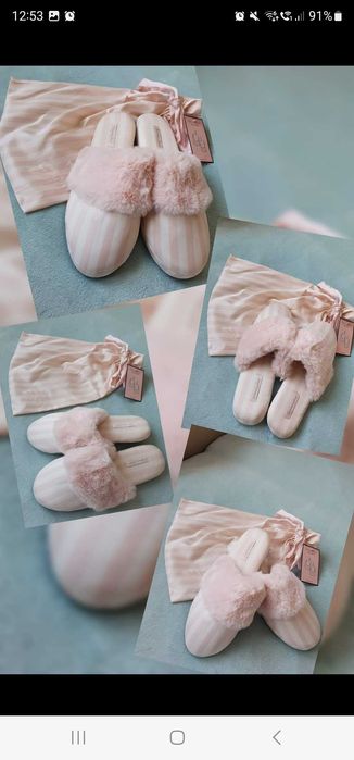 Papuci de casa de la Victoria's Secret, noi, cu eticheta