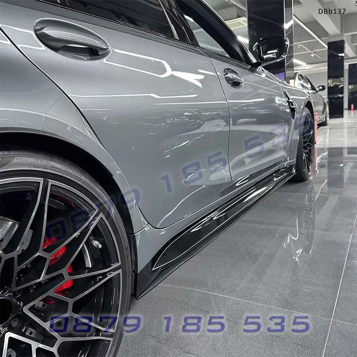 Тунинг странични лайсни за прагове BMW M3 G80/G81 2021+, черен гланц -DBb137 тунинг добавки бмв м3 г80 г81