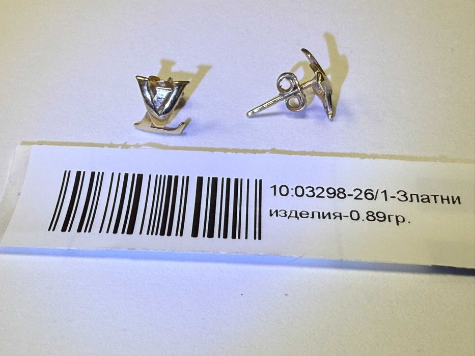Златни обеци - 0.89гр. - 14К