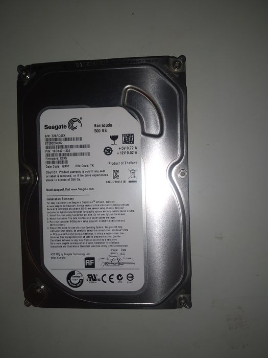 Продам б/у жесткий диск 500 гб