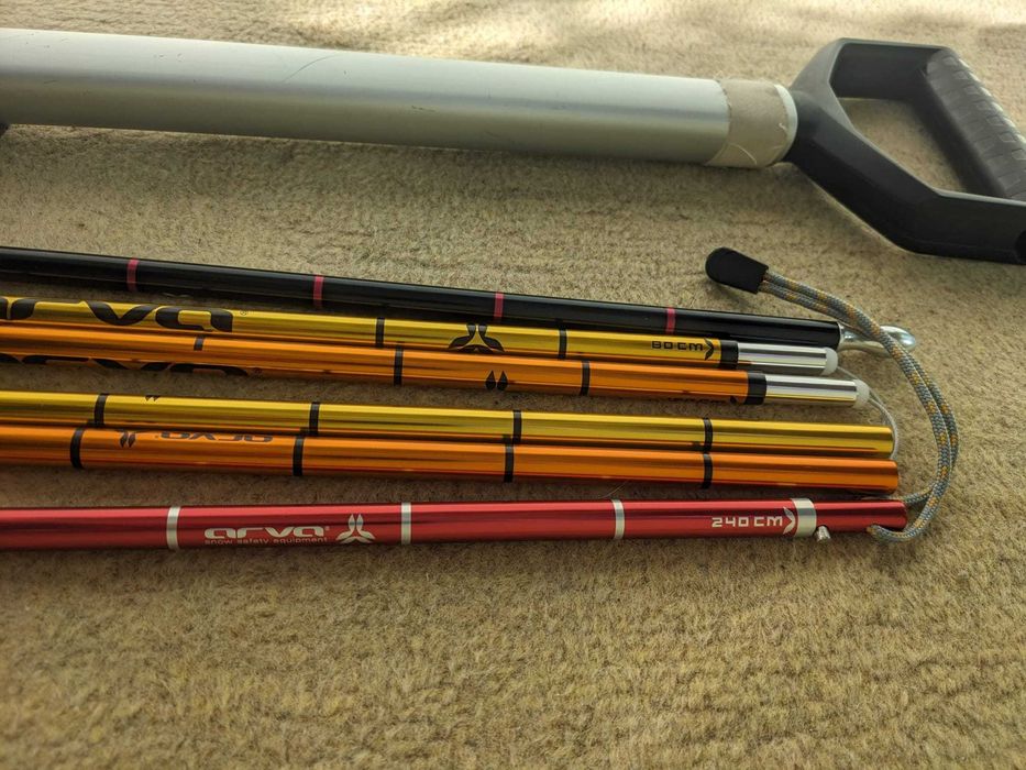 Kit avalansa, sonda Arva+lopata Mammut